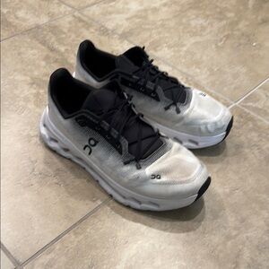 On Running Black and White Athletic Shoes